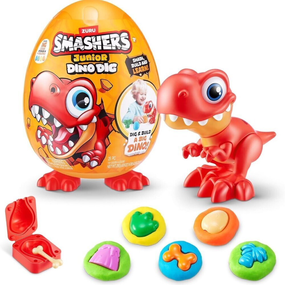 Smashers Junior Dino Dig Large Egg (T-Rex) by ZURU 18+ Surprises Compounds Mold